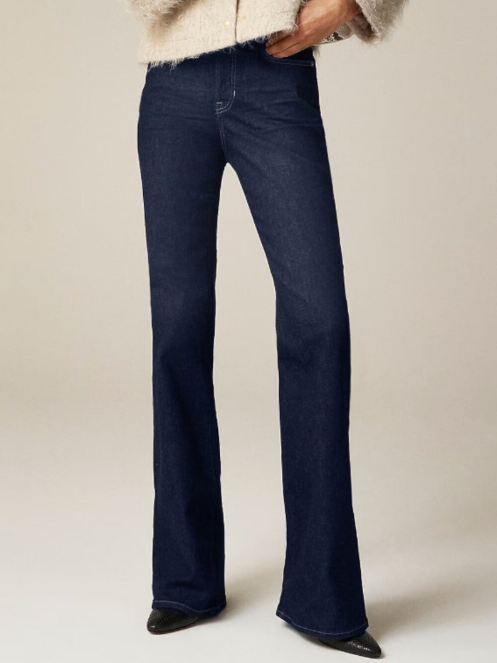 J. Crew 2003 Bootcut Dark Wash Flare Jeans Full Length Size 28 (fits like 29)